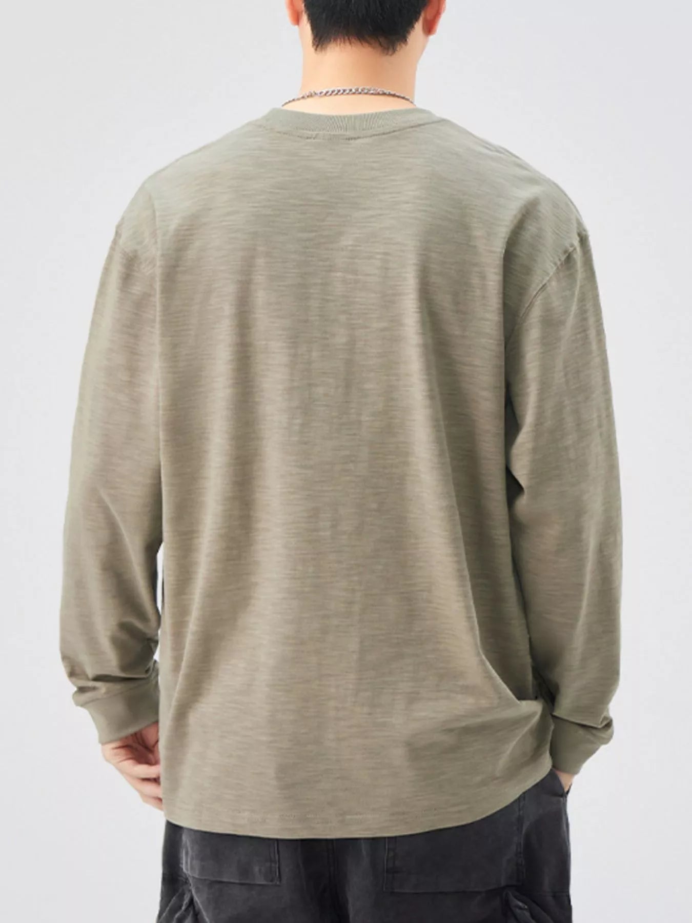 Men's Plus Size Casual Long Sleeve T-Shirt