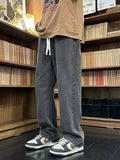 Men's Full Size Drawstring Wide Leg Jeans Plus Size