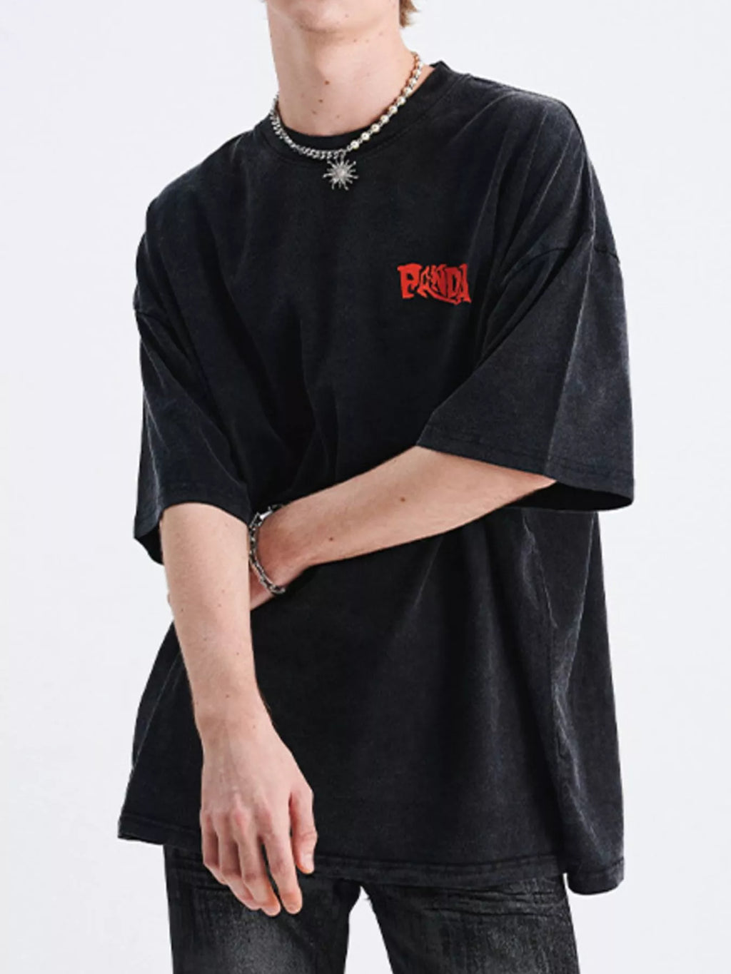 Men's Washed Graphic Oversized T-Shirt