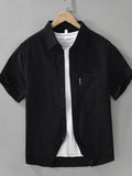 Men's Plus Size Button Up Short Sleeve Shirt