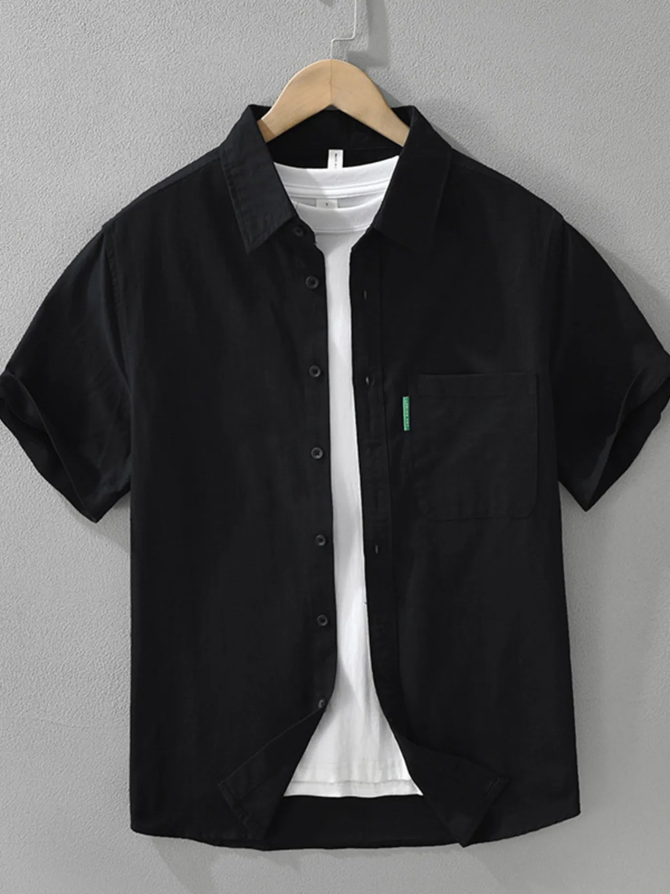 Men's Plus Size Button Up Short Sleeve Shirt