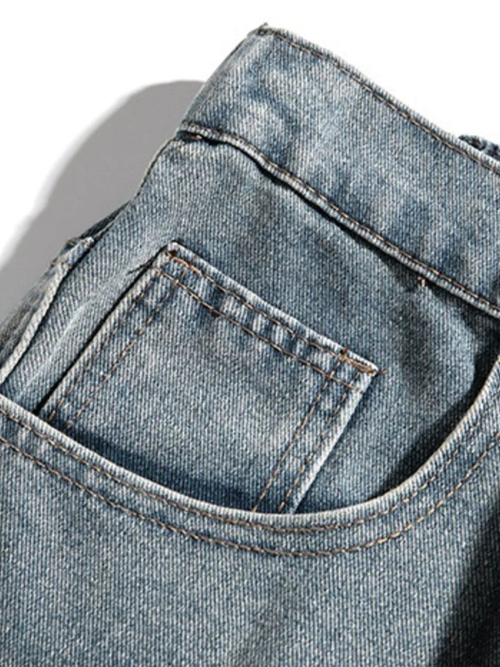 Men's Plus Size Washed Wide Leg Jeans