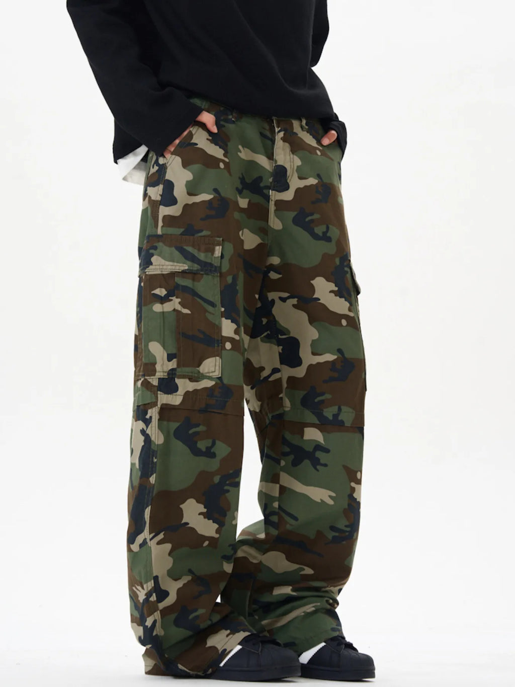 Men's Loose Fit Camouflage Cargo Pants