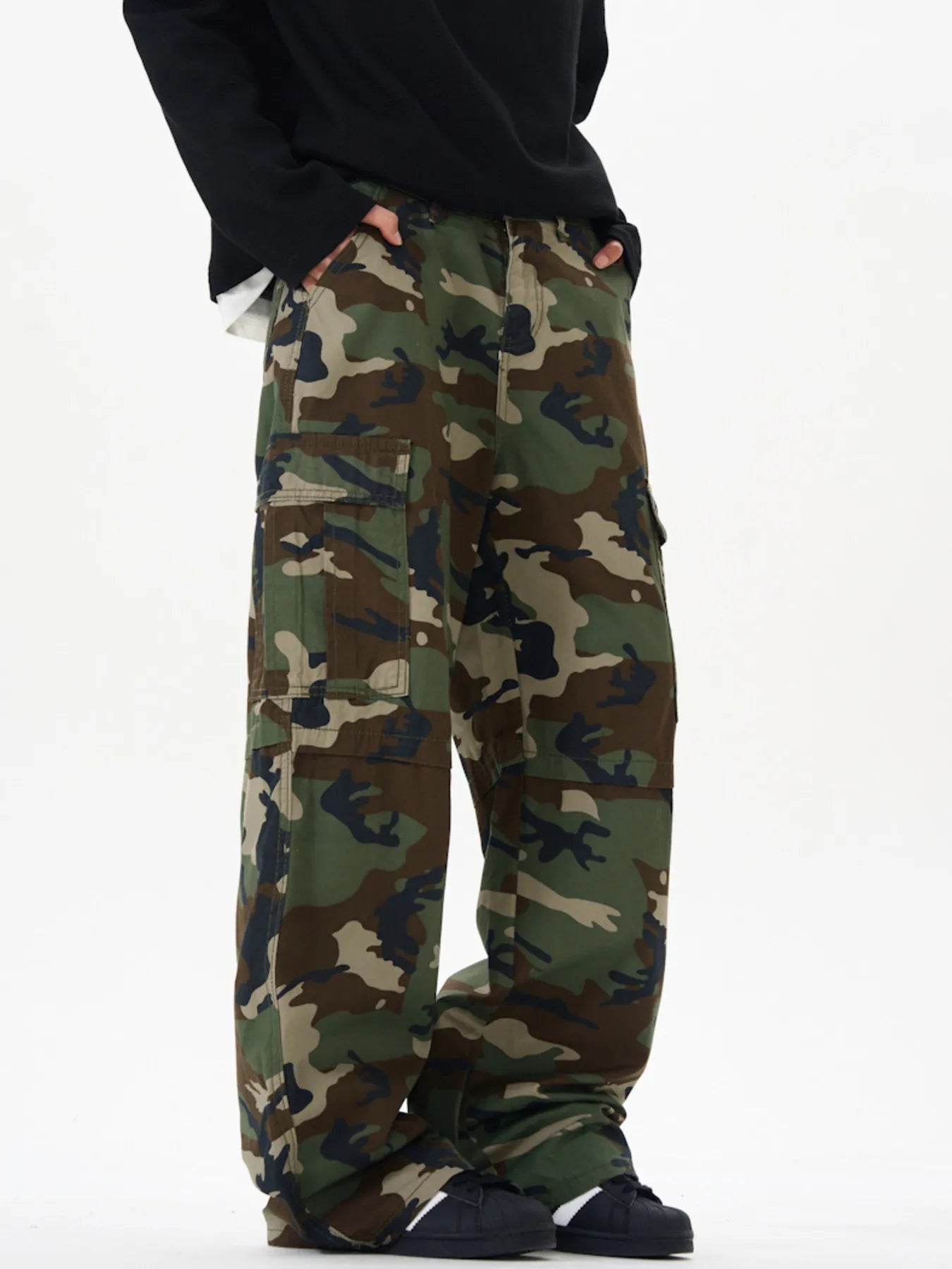 Men's Loose Fit Camouflage Cargo Pants