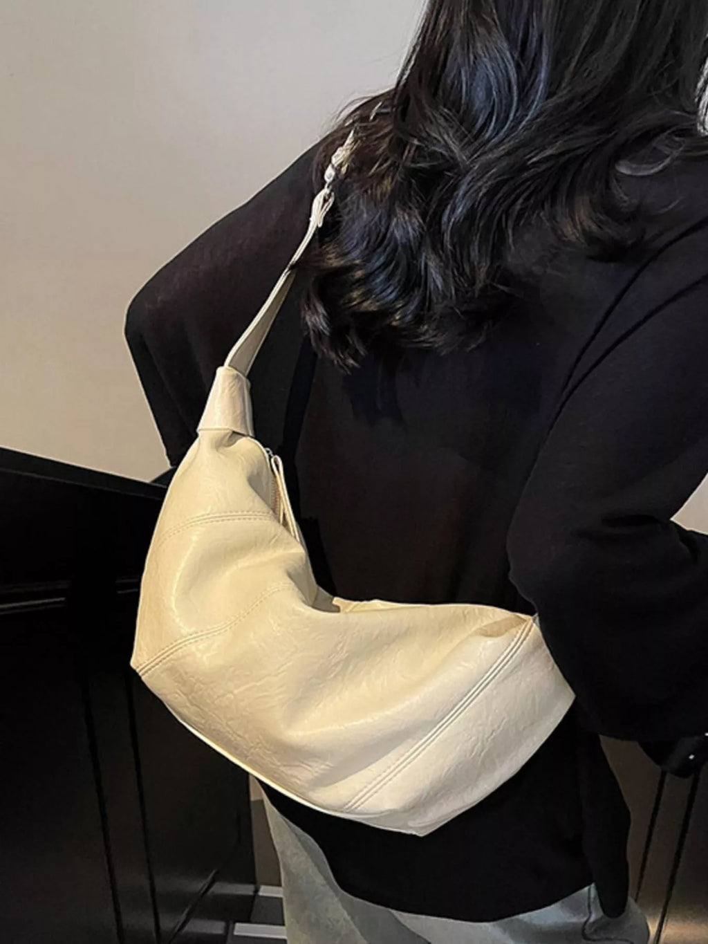 Casual Style Crescent Crossbody Bag