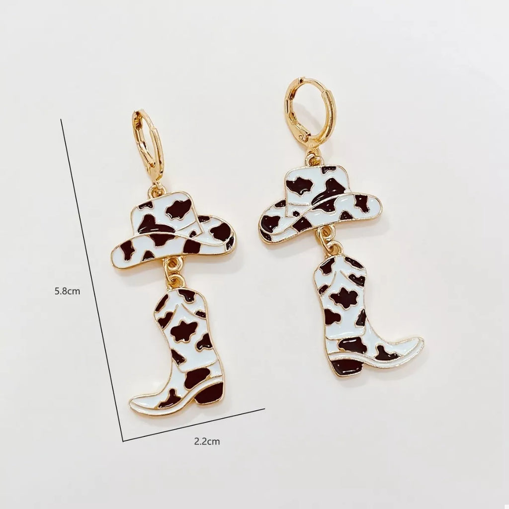Cowboy Hat and Boot Dangle Earrings
