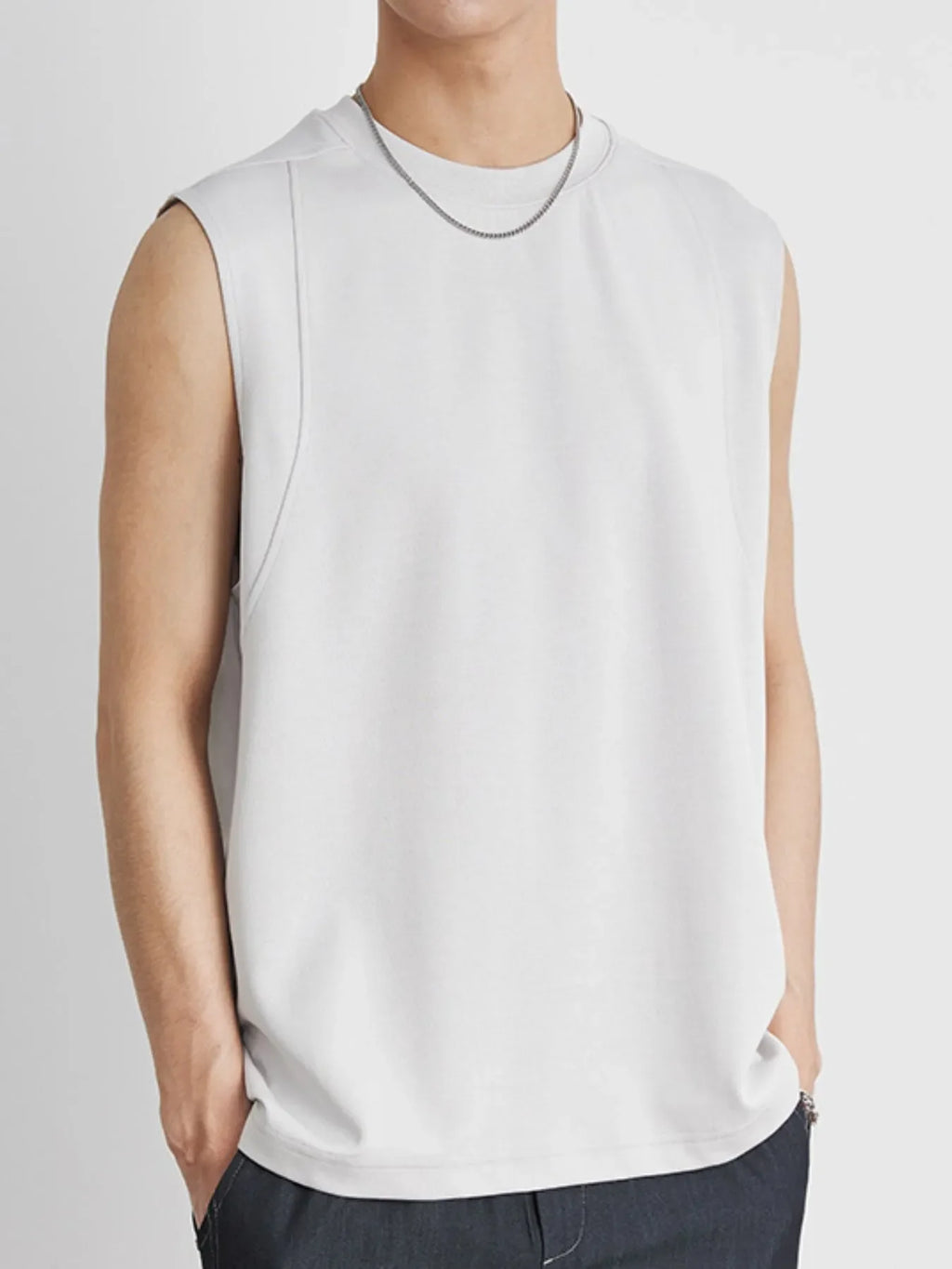 Men's Full Size Round Neck Tank Plus Size