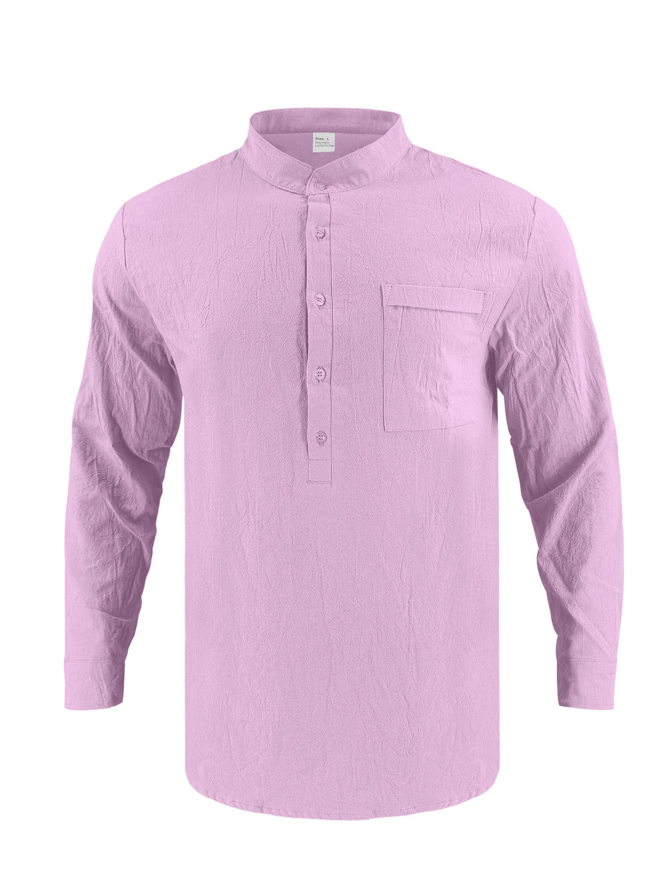 Men's Full Size Button Detail Long Sleeve Shirt Plus Size