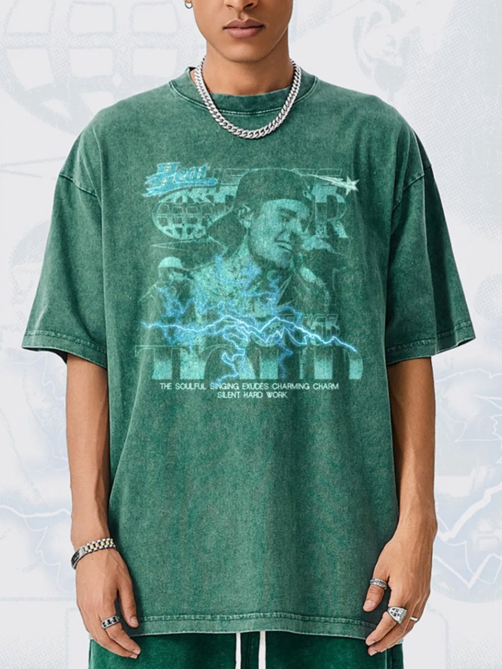 Men's Graphic Round Neck Short Sleeve T-Shirt