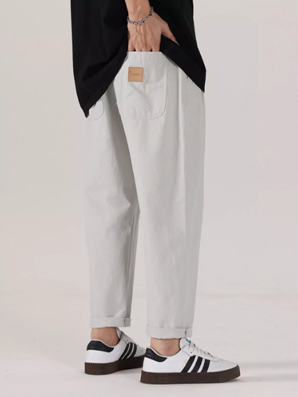 Men's Full Size Drawstring Wide Leg Pants Plus Size