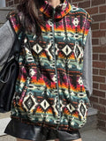Geometric Fleece Vest Coat