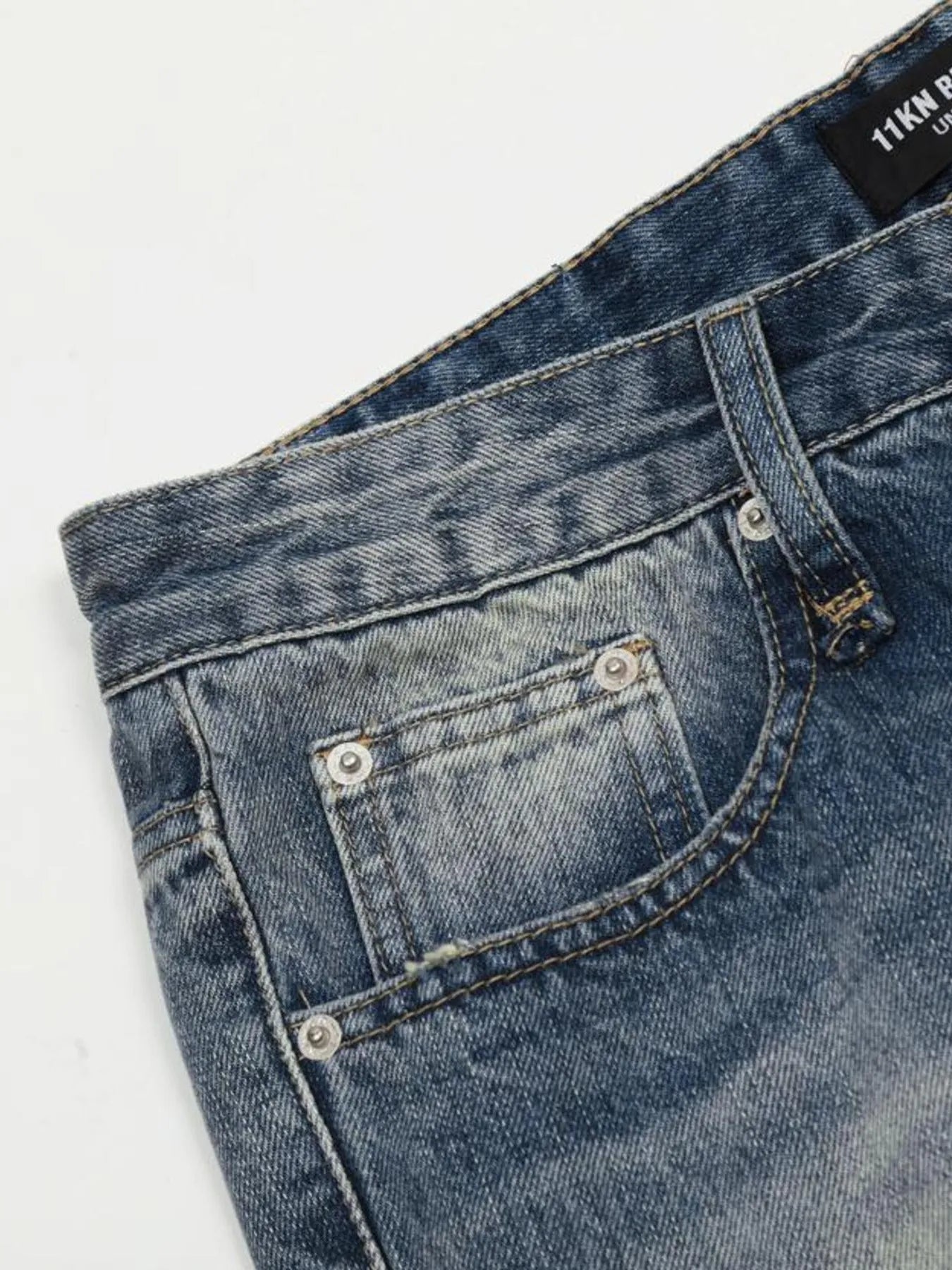 Men's Vintage Wash Distressed Jeans
