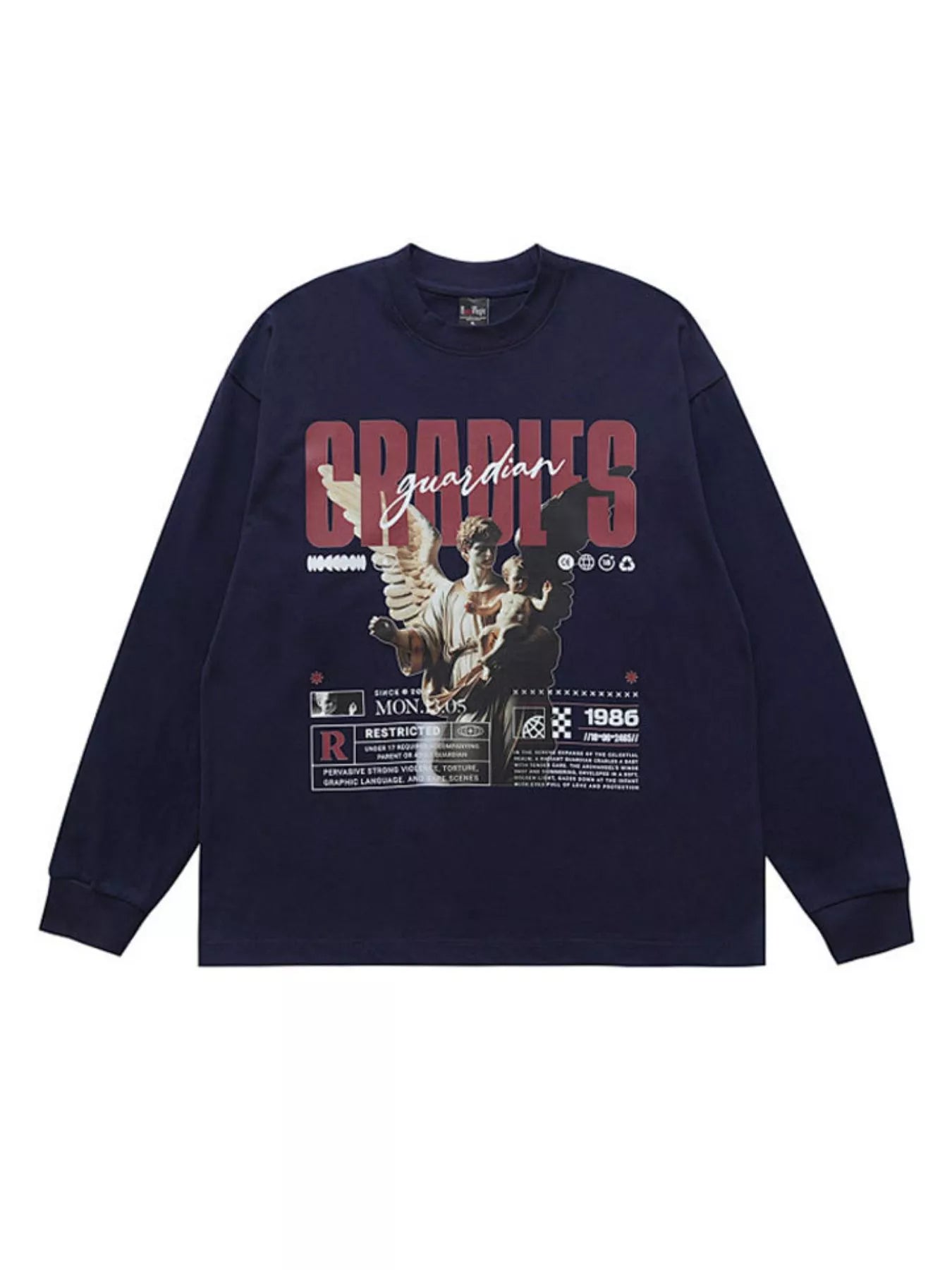 Men's Guardian Angel Graphic Long Sleeve T-Shirt