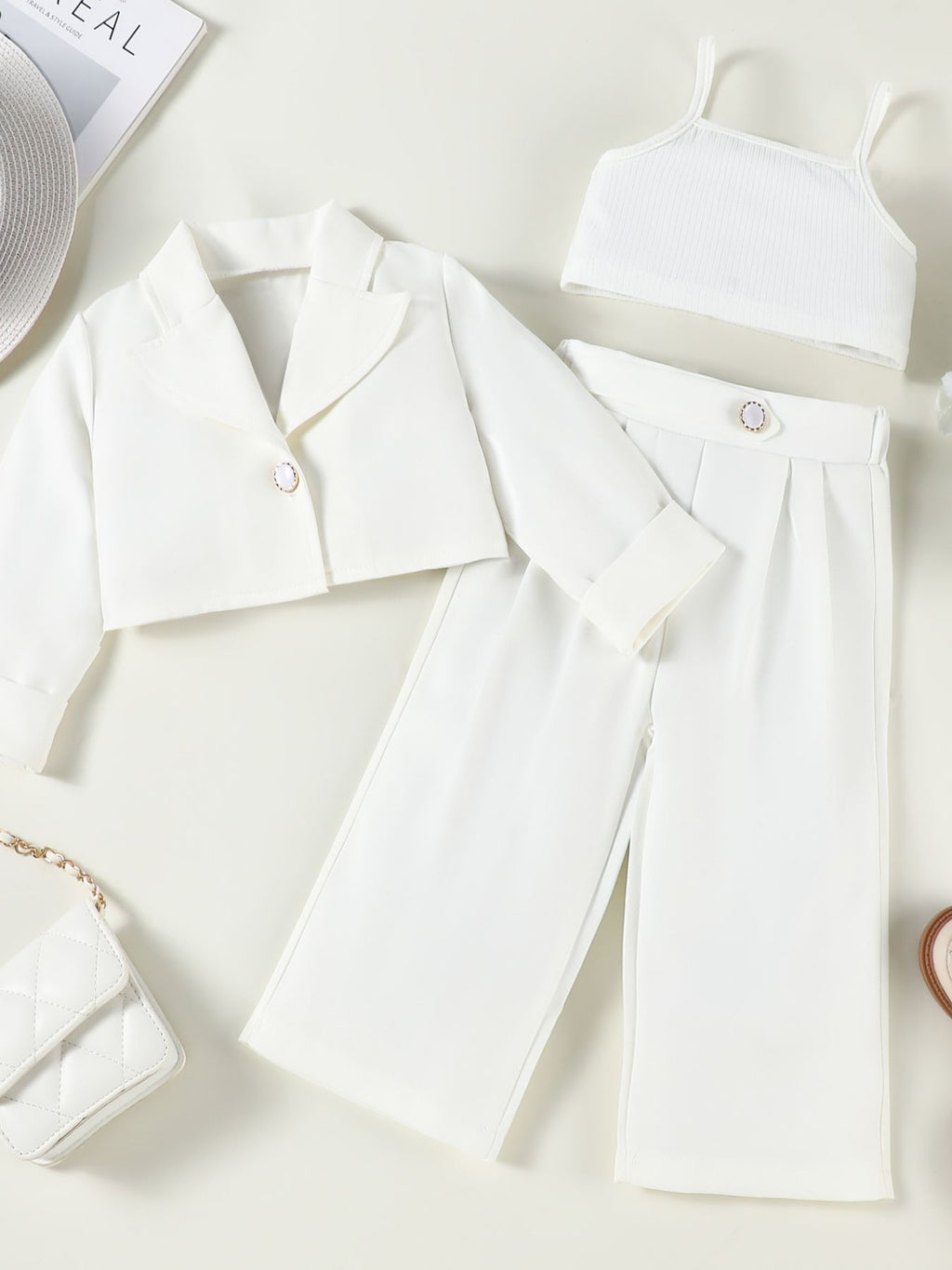 Children's Cami & One Button Blazer & Pants Set