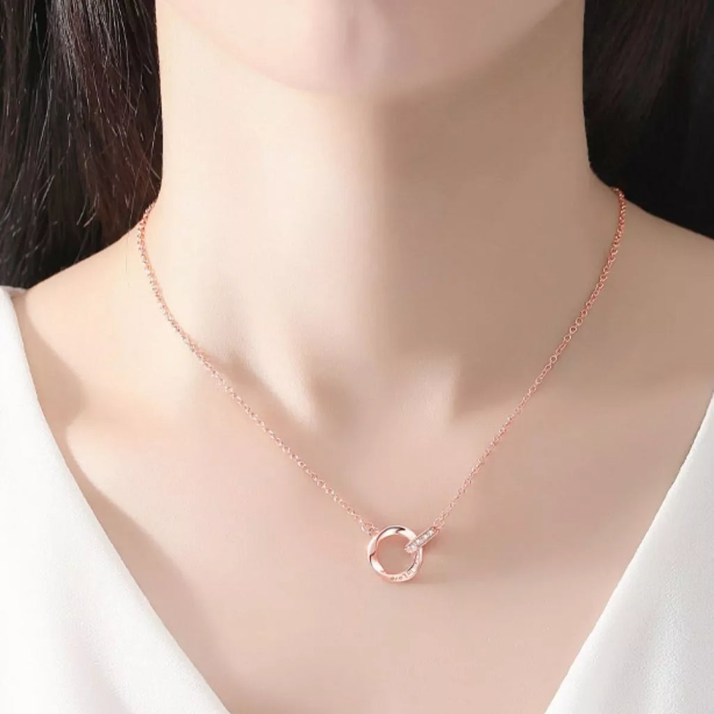 18K Rose Gold-Plated 925 Sterling Silver Necklace