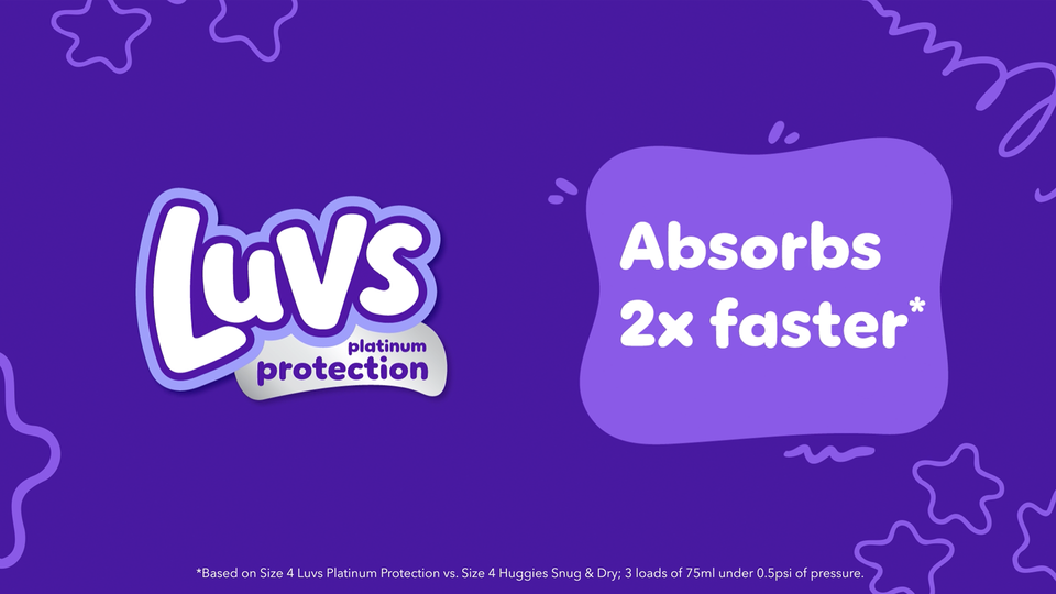 Luvs Platinum Protection Baby Diapers Size 1, 46 Count