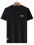 Men's Plus Size Round Neck Breathable Short Sleeve T-Shirt