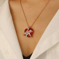 Heart-Shaped MOM Pendant Necklace