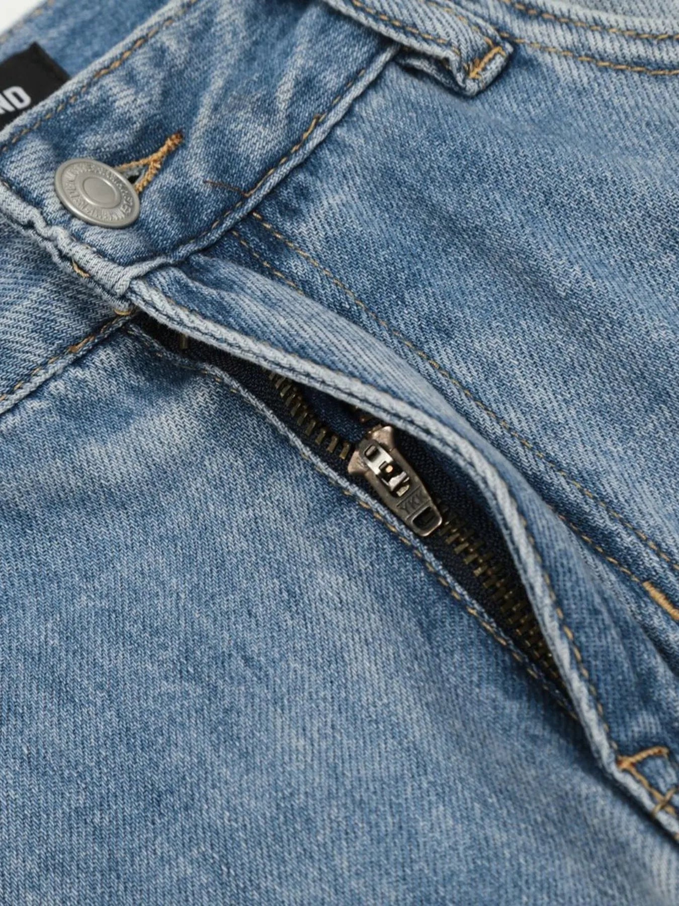 Men's Wide Leg Wash Jeans