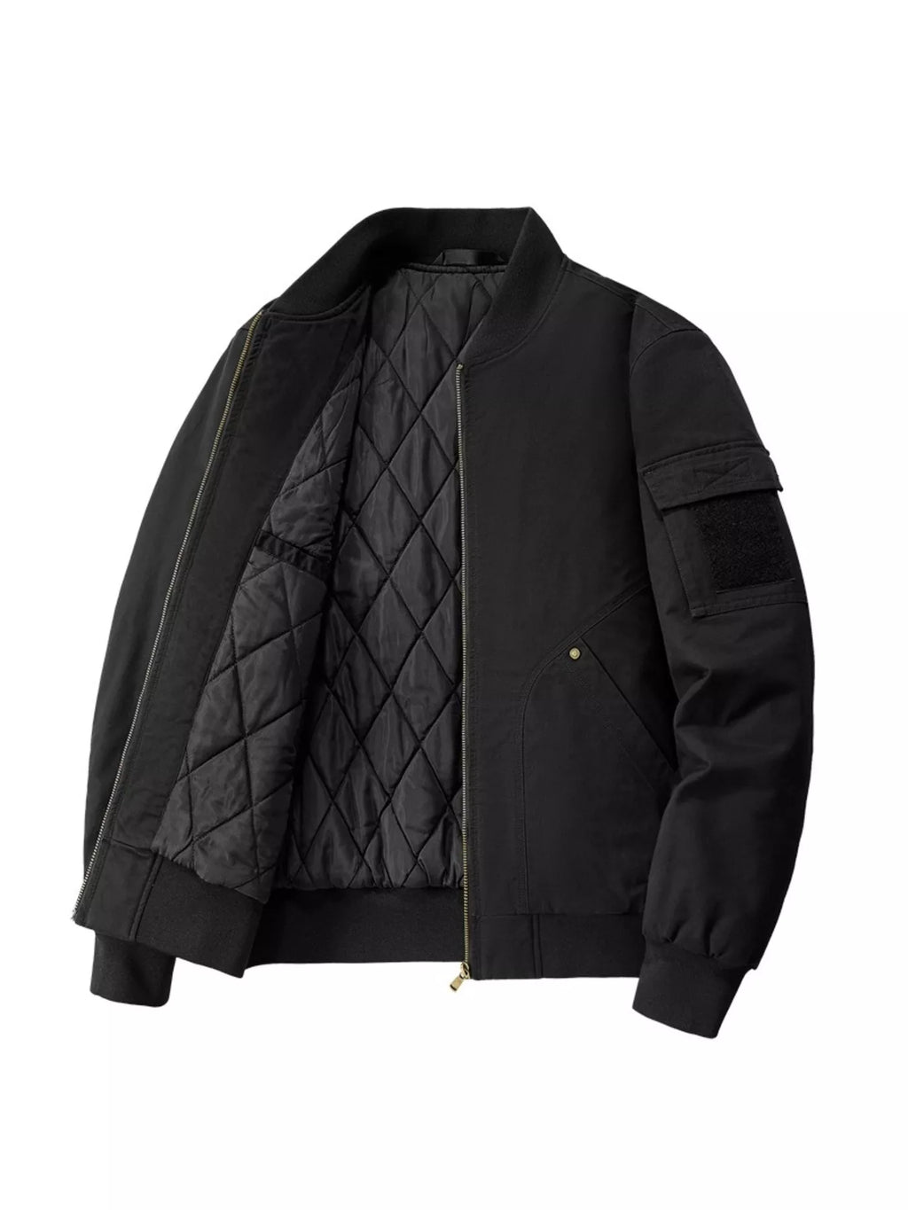 Men's Plus Size Zip Up Long Sleeve Jacket