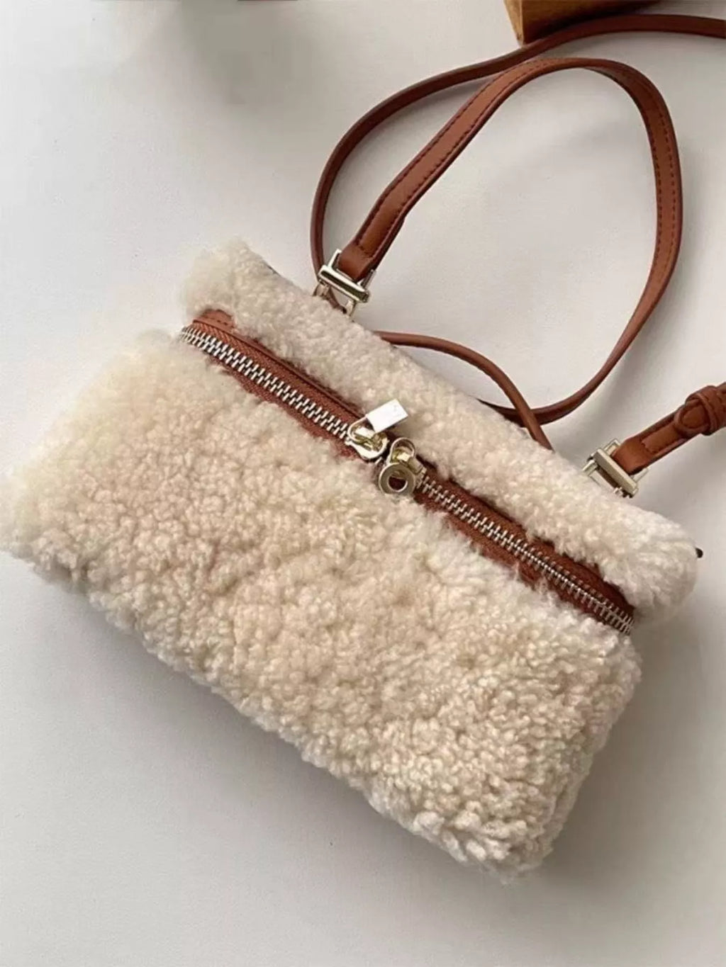 Lamb Wool Crossbody Bag
