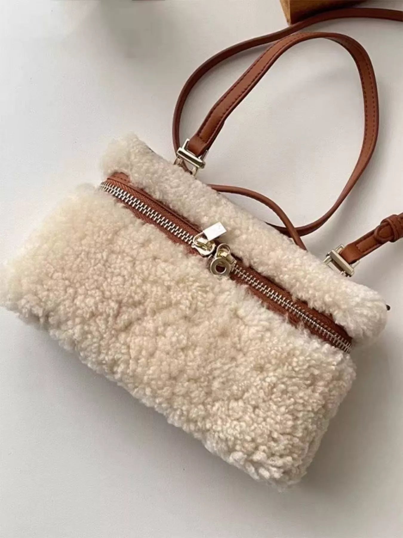 Lamb Wool Crossbody Bag