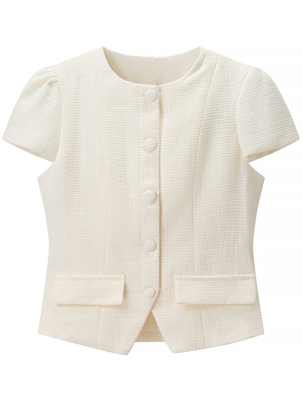 Button Up Short Sleeve Top and Bubble Hem Skirt Set