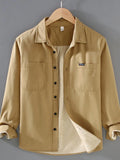 Men's Plus Size Button Up Long Sleeve Shirt