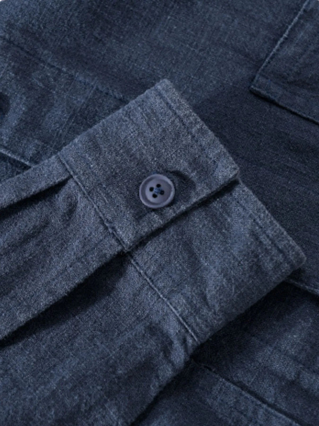 Men's Plus Size Button-Up Shirt with Chest Pocket