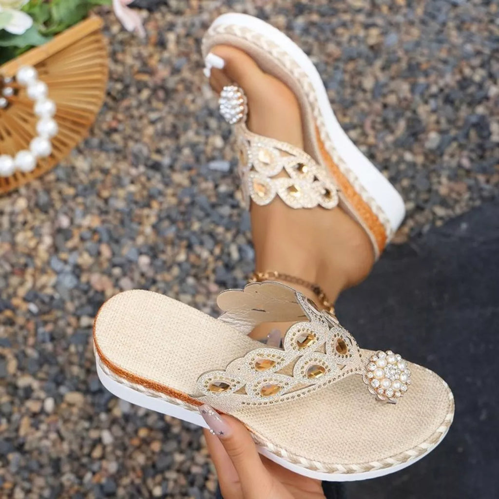 Toe Post Wedge Sandals