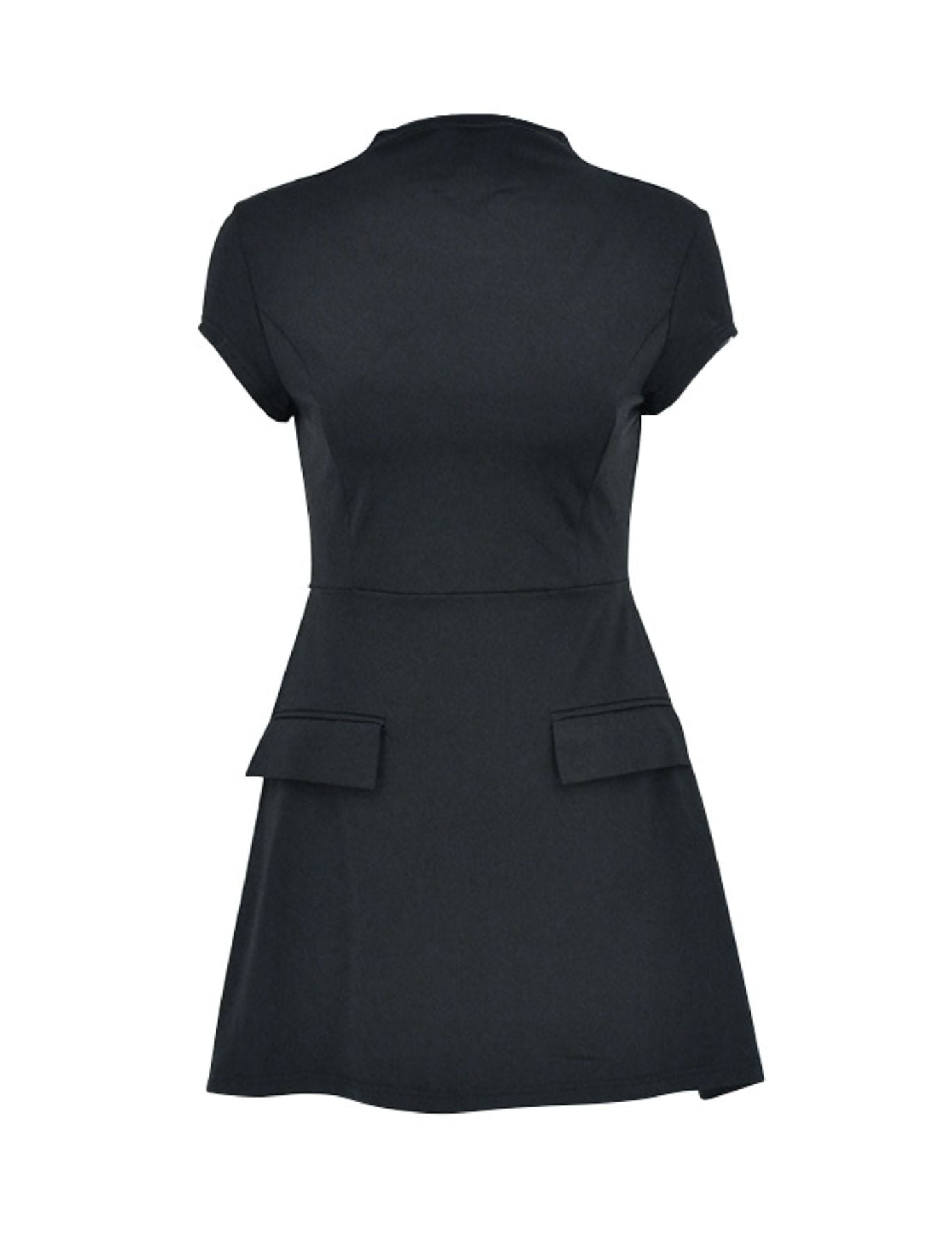 Mock Neck A-Line Mini Dress