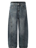 Men's Washed Wide Leg Baggy Jeans