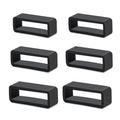 6Pcs Watch Strap Holder 18mm/20mm/22mm Watch Band Holder Rubber Watch Band Loops Replacement Silicone Watch Band Keeper Retainer Fastener Rings Security Loops for Smart Watch Band Sport Wristband