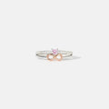 Heart Number 8 Zircon Double-Layered Ring