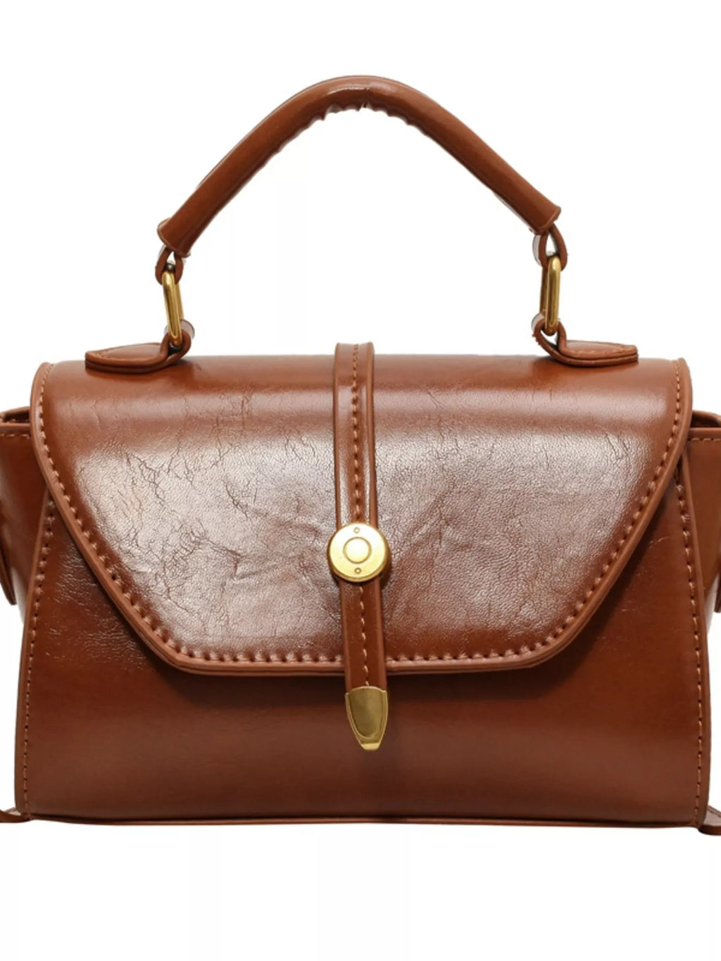 Leather Top Handle Crossbody Bag