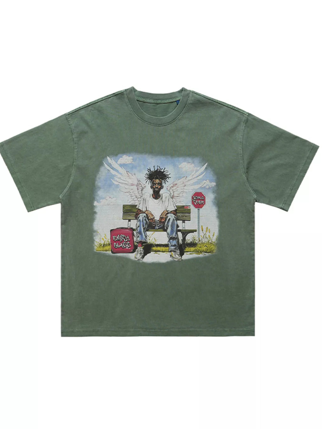 Men's Graphic Oversized Washed T-Shirt