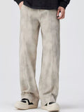 Men's Plus Size Vintage Wash Wide Leg Pants