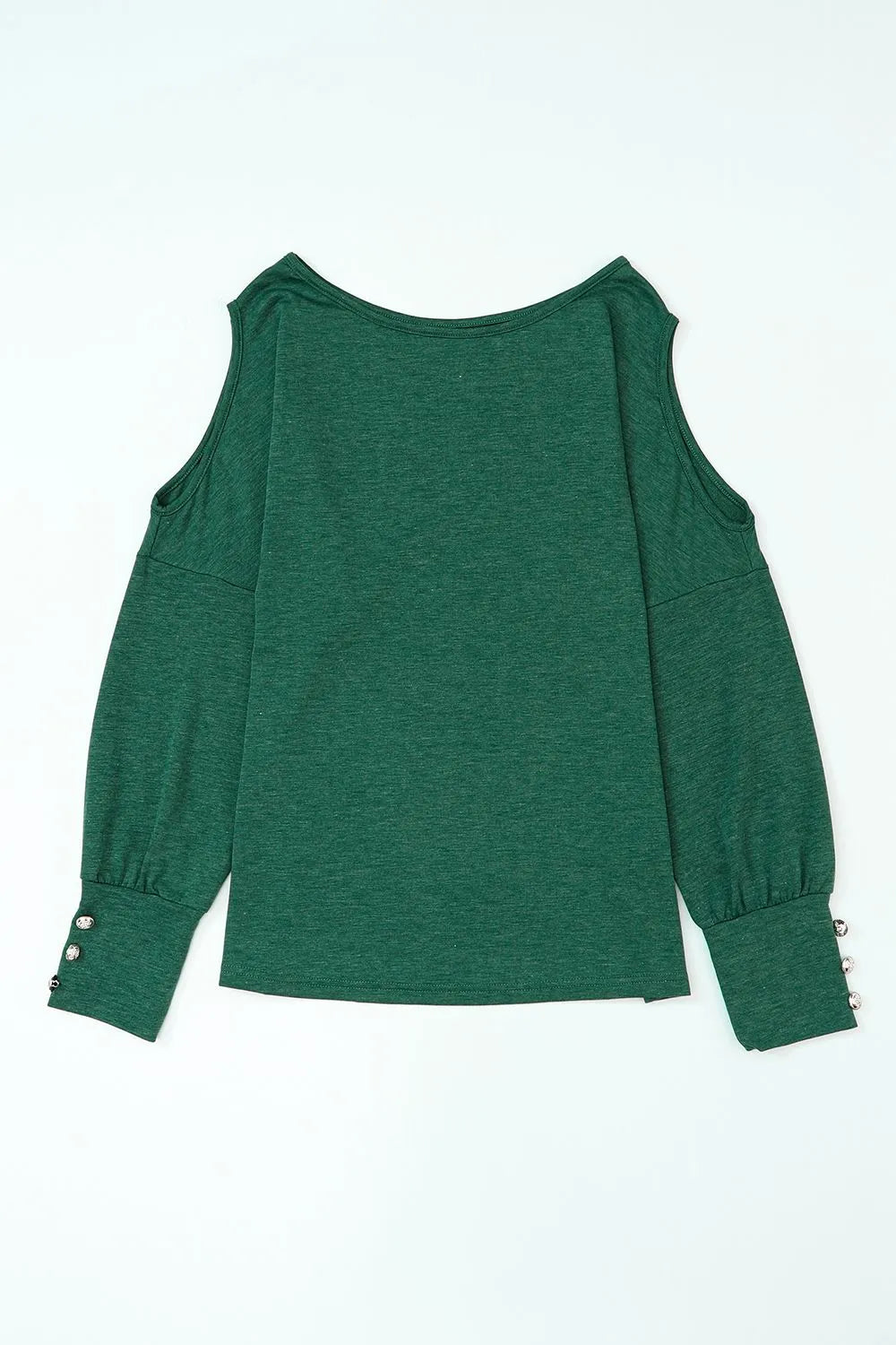 Cutout Round Neck Long Sleeve Top