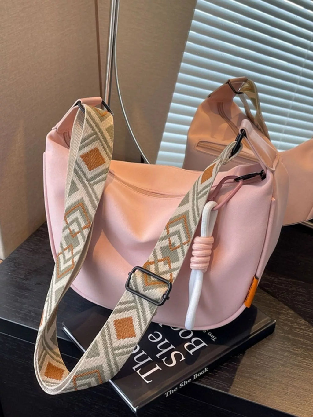 Geometric Strap Crossbody Bag