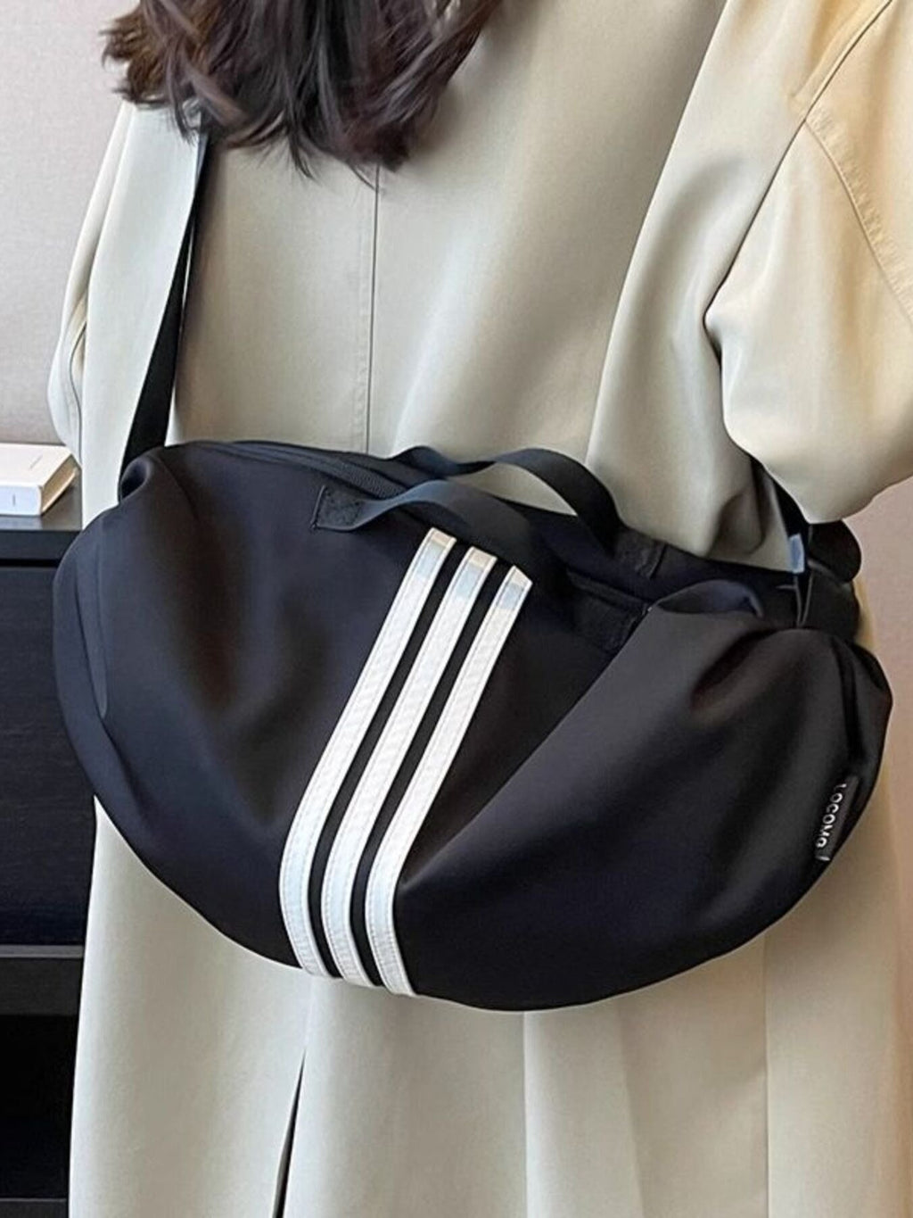 Contrast Striped Crossbody Bag