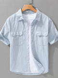 Men's Plus Size Button Up Short Sleeve Shirt