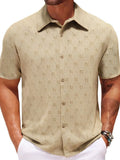 Men's Plus Size Button Down Short Sleeve Shirt