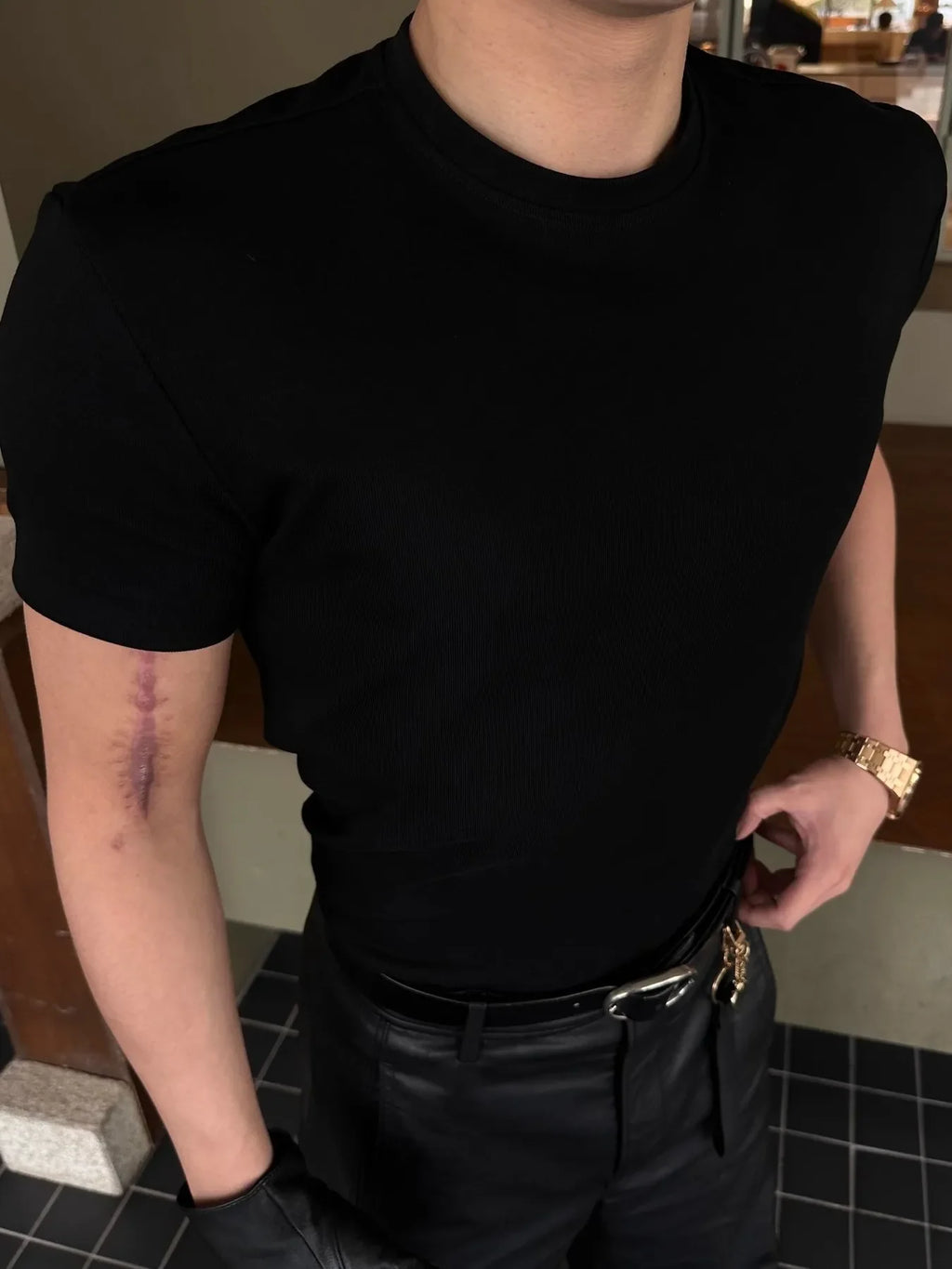 Men's Full Size Round Neck Short Sleeve T-Shirt Plus Size
