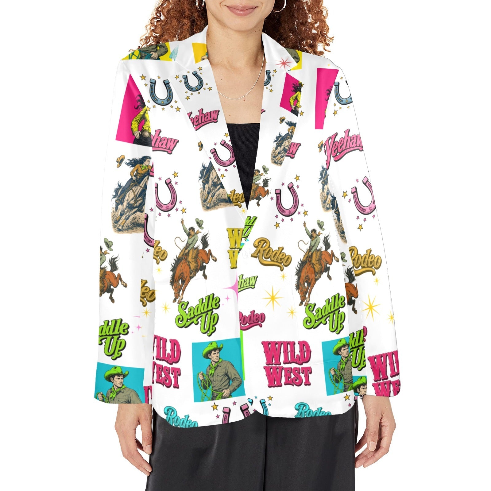 Baha Ranch The Last Roundup Western Rodeo Blazer in White