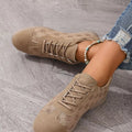 Round Toe Lace Up Sneakers