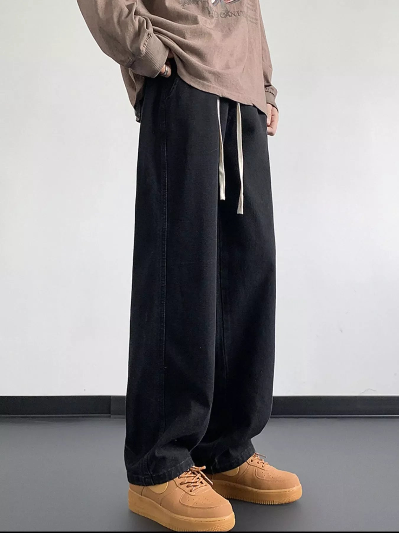 Men's Full Size Wash Loose Fit Jeans Plus Size