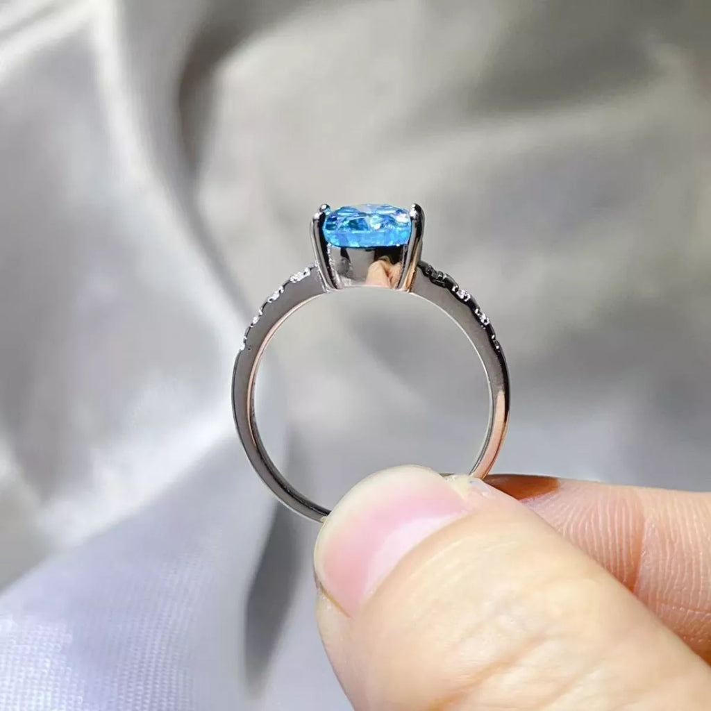 3 Carat Moissanite Oval 925 Sterling Silver Ring