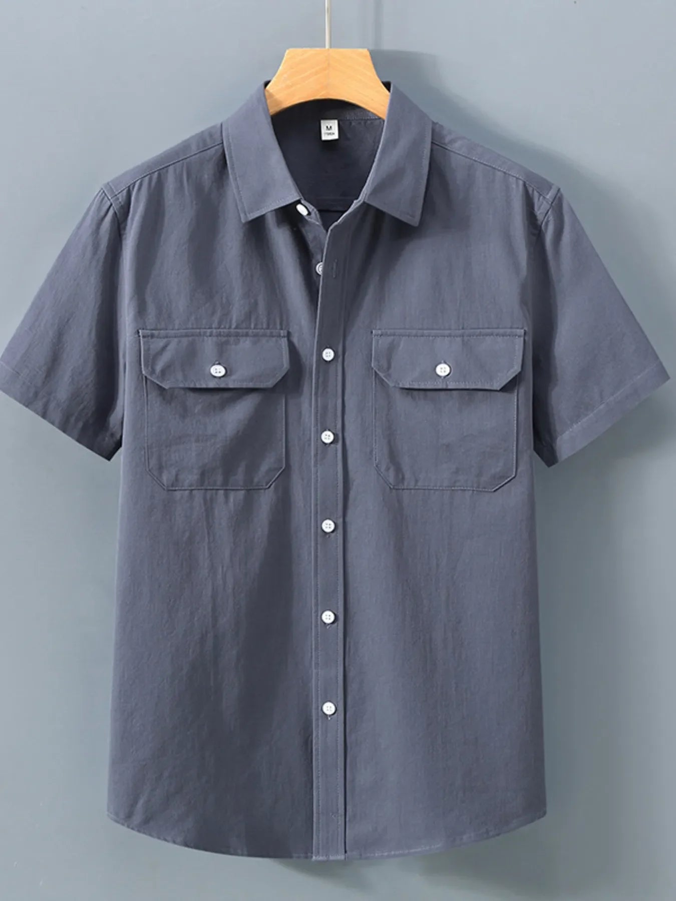Men's Plus Size Button Up Short Sleeve Shirt