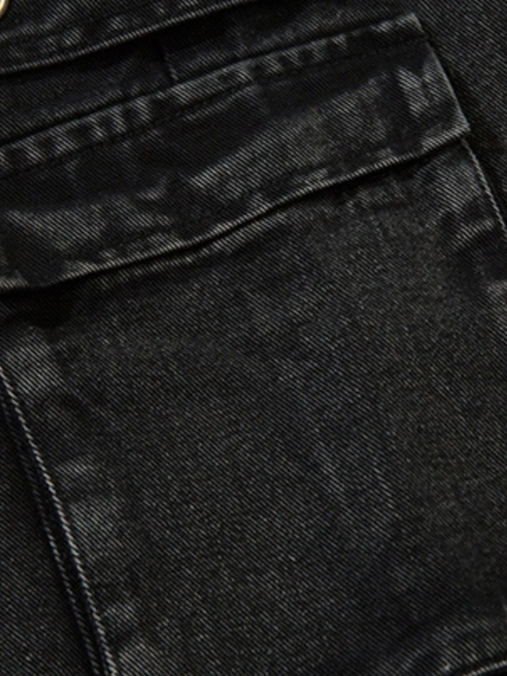 Men's Wide Leg Cargo Denim Jeans with Multi Pockets