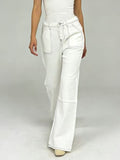 Wide Leg Contrast Stitching Jeans